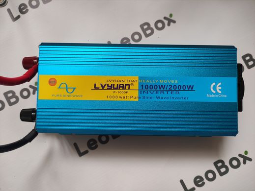 Инвертор напряжения Lvyuan 1000W / 2000W, 12V - 220V, Чистая синусоида для котлов, насосов