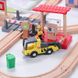 Дитяча іграшкова залізниця з дерева Iekool, 150 деталей, 142x132 (Brio, Ikea, Playtive), Без електро локомотива