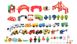 Детская игрушечная железная дорога из дерева Iekool, 146 деталей, 126x100 (Brio, Ikea, Playtive), Электро локомотив