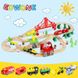 Детская игрушечная железная дорога из дерева EdWone, 80 деталей (Brio, Ikea, Playtive) E21A09