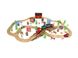 Детская игрушечная железная дорога из дерева EdWone, 100 деталей (Brio, Ikea, Playtive) E17P02, Электро локомотив