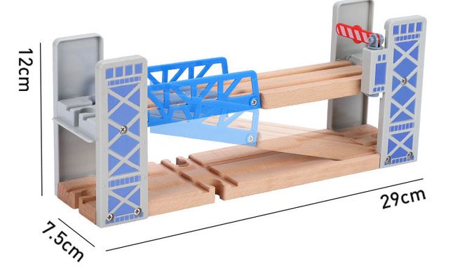 Двухэтажный мост к деревянной железной дороге Edwone, Iekool, PlayTive, Ikea, Brio