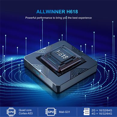 X98H 4/32, Allwinner H618, Android 12, WIFI 6, TV Box 4K