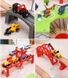 Дитяча іграшкова залізниця з дерева Iekool, 146 деталей, 126x100 (Brio, Ikea, Playtive), Електро локомотив