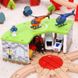 Дитяча іграшкова залізниця з дерева Iekool, 146 деталей, 126x100 (Brio, Ikea, Playtive), Електро локомотив