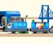 Електричний локомотив з вагонами Myka Fort, 3+ (Edwone, Brio, Ikea) Синій