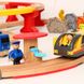 Дитяча іграшкова залізниця з дерева Iekool, 110 деталей, 103x83 (Brio, Ikea, Playtive), Електро локомотив