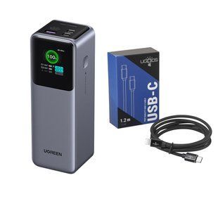 UGREEN Nexode PB722 25000mAh 200W + Кабель Ugoos Type C 100W 1.2 м