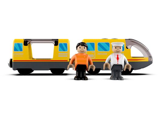 Електричний локомотив з вагонами Myka Fort, 3+ (Edwone, Brio, Ikea) Жовтий