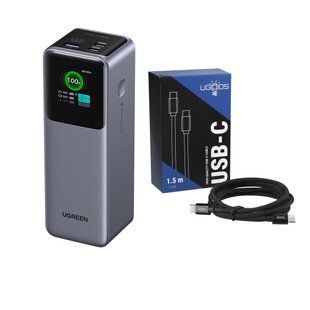 UGREEN Nexode PB722 25000mAh 200W + Кабель Ugoos Type C 140W 1.5 м