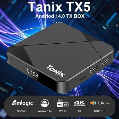 Tanix TX5 4/64 ГБ, Android 14, Amlogic S905Y5, AV1 4K