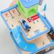 Дитяча іграшкова залізниця з дерева Iekool, 110 деталей, 115x85 (Brio, Ikea, Playtive), Електро локомотив