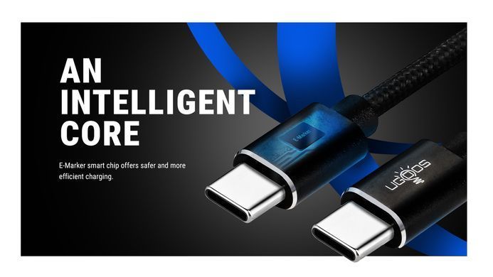 Кабель Ugoos Type-C 100W 1.2M, USB-C to USB-C