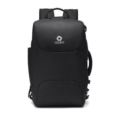 Рюкзак-сумка Ozuko 9225 чорний з відділенням для ноутбука 15,6", трансформер 3 в 1