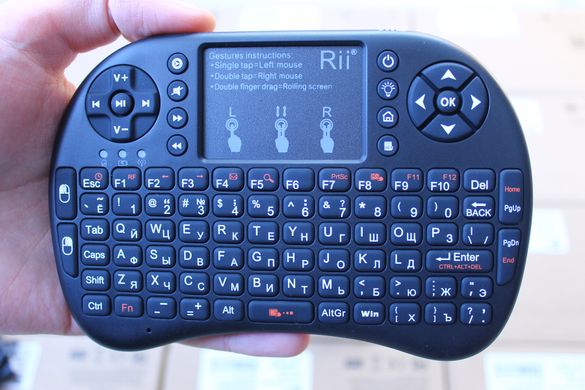 Беспроводная мини клавиатура Rii i8 mini+ с подсветкой (RT-MWK08+ )