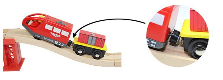 Електричний локомотив EdWone, 3+ (Brio, Ikea) E21A23, Червоний