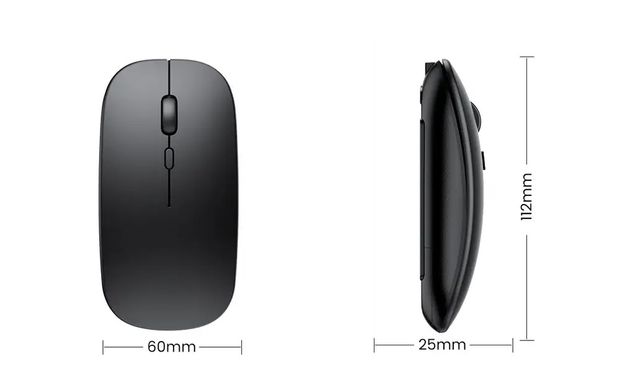 Миша безпровідна X1, Bluetooth + USB, 800/1200/1600 dpi
