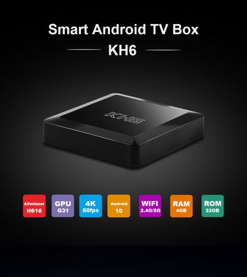Mecool KH6, 4/32, Allwinner H616, Android 10, Smart TV Box