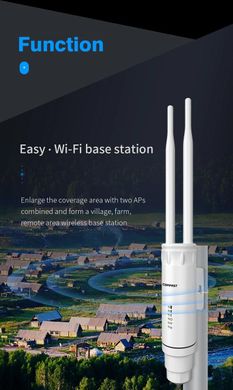 Точка доступа WIFI, репитер Comfast CF-EW74, 2.4/5 ГГц, 500 mW