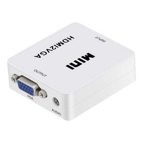 Конвертер адаптер переходник HDMI на VGA видео с аудио 1080P + 3.5 Audio  купить Украина ➔ цена от интернет магазина Leobox™, Киев, Львов, Украина