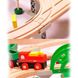 Железная дорога из дерева детская Acool Toy, 130 деталей, 118x75 (Brio, Ikea, Playtive) AC7502, Без электро локомотива