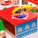 Залізниця з дерева дитяча Acool Toy, 130 деталей, 118x75 (Brio, Ikea, Playtive) AC7502, Без електро локомотива