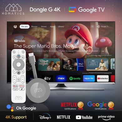 Homatics Dongle G 4K 2/32 ГБ, Android TV 11, Netflix