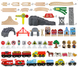 Дитяча іграшкова залізниця з дерева EdWone, 117 деталей (Brio, Ikea, Playtive) E21A31