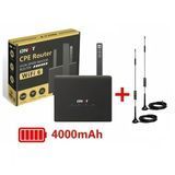 Роутер 4G LTE CPE WR820-E із зовнішніми антенами та акумулятором