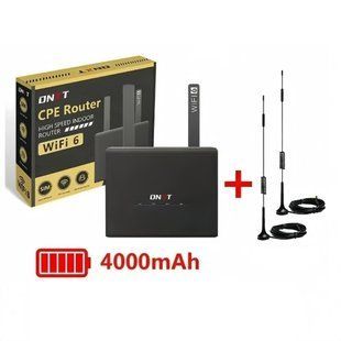 Роутер 4G LTE CPE WR820-E с внешними антеннами и аккумулятором