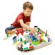 Железная дорога из дерева детская Acool Toy, 80 деталей, 62x83 (Brio, Ikea, Playtive) AC7506, Без электро локомотива
