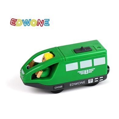 Электрический локомотив EdWone, 3+ (Brio, Ikea) E21A23, Зелёный