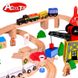 Дитяча залізниця з дерева Acool Toy, 100 деталей, 92x89 (Brio, Ikea, Playtive) AC7507, Без електро локомотива