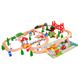 Детская железная дорога из дерева Acool Toy, 80 деталей, 92x89 (Brio, Ikea, Playtive) AC7507, Электро локомотив