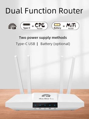 Роутер 4G WIFI CPE B828 Plus, акумулятор 3000мА, USB Type-C (Lifecell, Vodafone, Kyivstar)