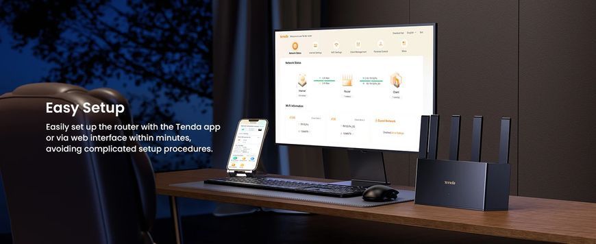 Маршрутизатор Tenda BE3600 &mdash; роутер Wi-Fi 7 з MLO та Mesh
