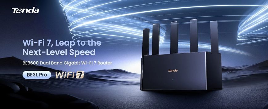 Маршрутизатор Tenda BE3600 &mdash; роутер Wi-Fi 7 з MLO та Mesh