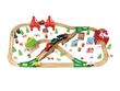 Дитяча іграшкова залізниця з дерева EdWone, 110 деталей (Brio, Ikea) E21A04, E17P04