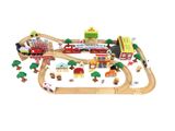 Детская игрушечная железная дорога из дерева EdWone, 100 деталей (Brio, Ikea) E17P05, E21A03