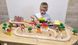 Детская игрушечная железная дорога из дерева EdWone, 100 деталей (Brio, Ikea) E17P05, E21A03, Электро локомотив